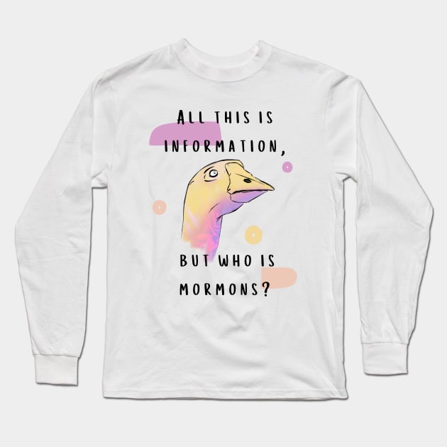 Mormons - Weird Trippy Bad Translation Error Long Sleeve T-Shirt by raspberry-tea